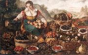 CAMPI, Vincenzo The Fruit Seller oil painting on canvas